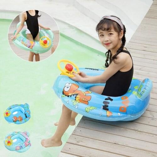 Baby Kids Cartoon Ring Safety Swimming Ring Inflatable Swim Float Water Fun Pool Toys Swim Ring Seat Boat Pool Toys Accessories