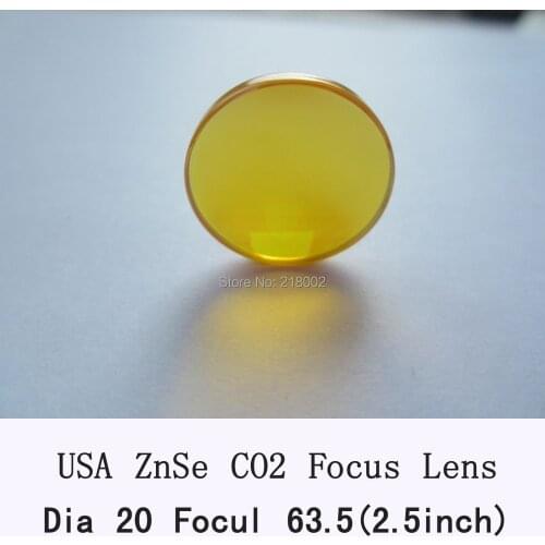 USA CVD ZnSe Focus Lens 20mm Dia 63.5mm Focal for CO2 Laser co2 laser engrave machine co2 laser cutting machine