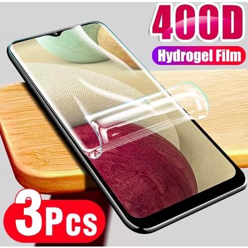 3PCS hydrogel film for samsung a02 s a12 a51 a71 a21s a31 a41 a30 a50 a70 screen protector for samsung galaxy m21 m31s a72 a52
