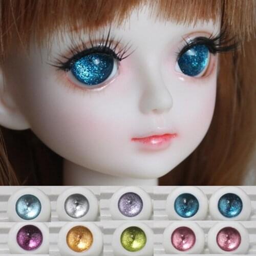 Adolly Eyes For Toys No Pupil Simulation Metallic Eyeball SD BJD Doll Accessories Eye For Dolls 12mm 14mm 16mm 18mm 20mm Eyeball