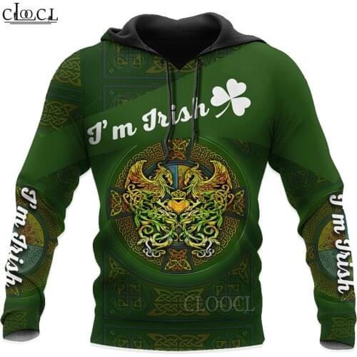 HX Newest Popular St Patricks Day Irish 3D Print Fashion Hoodie Harajuku Streetwear Men Women Tracksuit Tops Drop Shipping