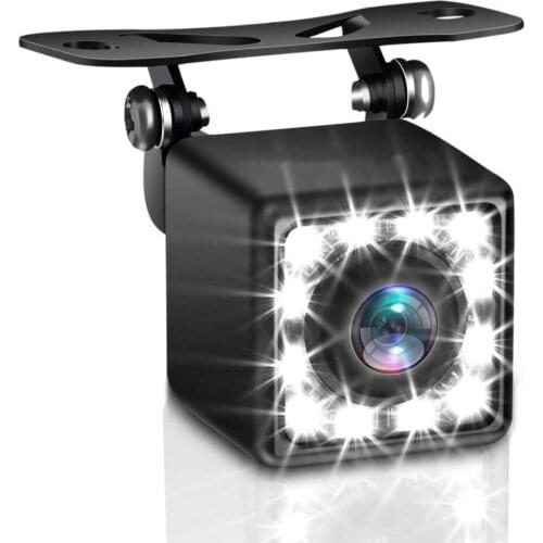HD Car Backup Rearview Camera Waterproof 100% Rear View Back Up Camera with 12 LED Nigh Vision Lights for All Cars