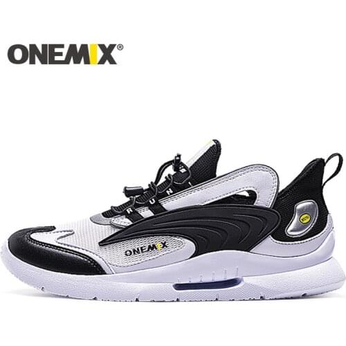ONEMIX Lightweight Mesh Running Shoes For Men Autumn Outdoor Fashion Walking Sneakers Reflective Breathable Mesh Casual Shoes