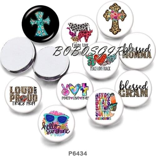 CROSS LOVE 12mm/18mm/20mm/25mm/30mm Round Glass Cabochon Flat Back Making Findings P6470
