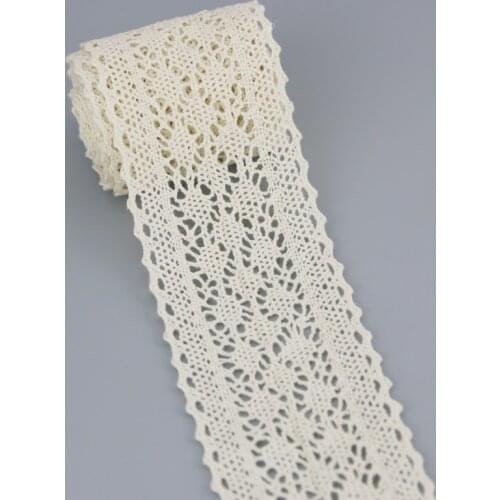 5Meter/roll) White Cotton Embroidered Lace Net Ribbons Fabric Trim DIY Sewing Handmade Craft Materials