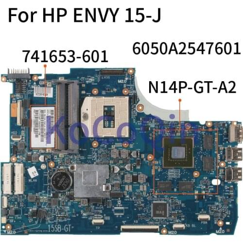 For HP ENVY 15-J 15-J105TX GT750M Notebook Mainboard 741653-601 741653-501 6050A2547601 SR17D N14P-GT-A2 DDR3 Laptop Motherboard