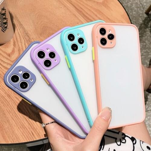 Matte Hard PC Phone Case For iPhone 11 12 Pro Max Mini X XR XS Max Silicone Cover Case For iPhone 6 6S 7 8 Plus SE 2020 Coque