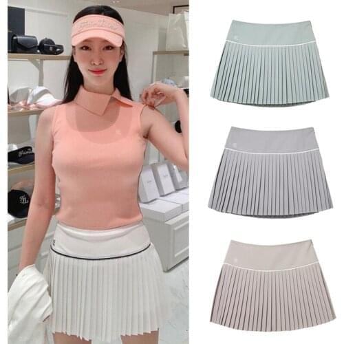 South Korea Golf Pleated White Badminton Sport Grey Fashion Leisure Short Skirt
