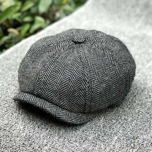 New Style Striped Beret Hat British Style Classic Retro Newsboy Hat Unisex Hat Outdoor Leisure Sports Sun Hat Fishing Hat