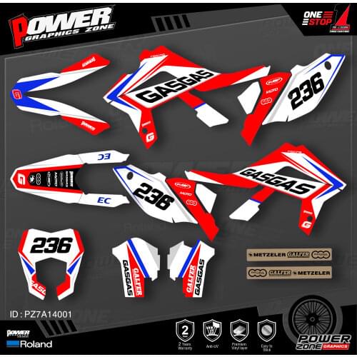 PowerZone Custom Team Graphics Backgrounds Decals 3M Stickers Kit For GASGAS 2014 2015 2016 2017 001