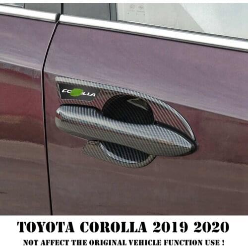 Fit Toyota Corolla E210 Sedan 2019 2020 Car Styling Carbon Fiber Color Door Handle handle bowl Inserts handle cover