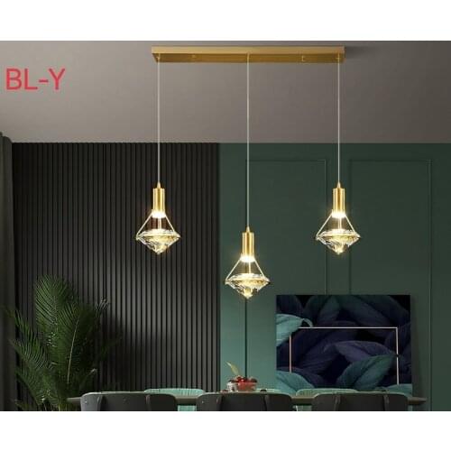 Nordic luxury staircase crystal chandelier creative copper bedroom small chandelier post modern restaurant bar table lamp
