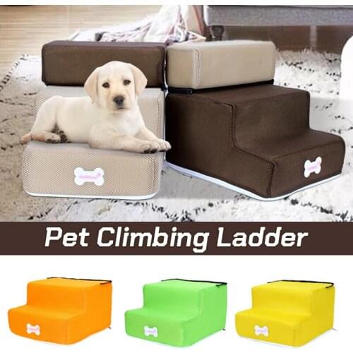 Dog House Dog Stairs Pet 3 Steps Stairs for Small Dog Cat Pet Ramp Ladder Anti-slip Removable Dogs Bed Stairs Pet Supplies