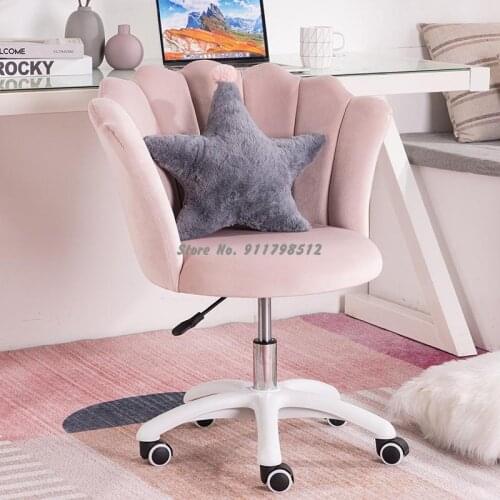 Stool desk home backrest armrest study chair makeup dressing net red chair nail ins girl cute bedroom
