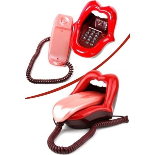 Lips And Tongue-Shaped Retro Phone