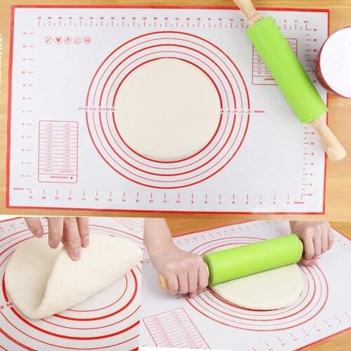 Increase Silicone Baking Mat Pastry Rolling Kneading Pad Kitchen Gadgets Crepes Pizza Dough Non-Stick Pan Holder Cooking Tools