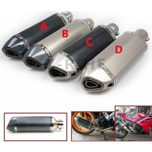 For z800 Motorcycle Exhaust Muffler Pipe Moto With db killer For GY6 CBR125 CRF230 TMAX 500 ER6N FZ6 XMAX 530 fz6 fz8 yfzr1 r3