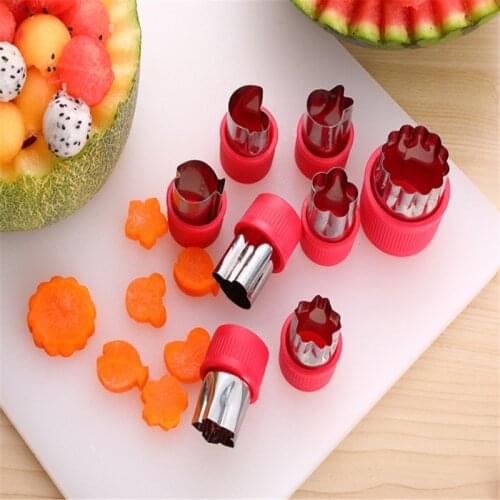 12 Pieces / Set Of Stainless Steel Flower-shaped Rice Vegetable Fruit Cutting Machine Mold Slice Dry Shape K15 kitchen cuisine