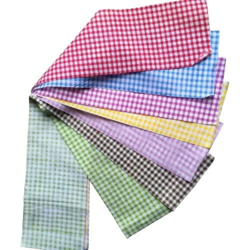 7pcs Check 9cmx50cm 00% Cotton Jelly Roll Fabric Strips New Arrival Sewing Textile Sets Patchwork Quilting Dolls Cloths Tildas