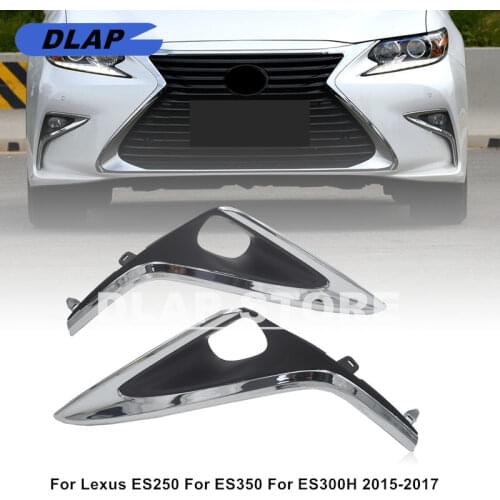 Car Lights Shell For Lexus ES250 For ES350 For ES300H 2015 2016 2017 Front Bumper Fog Light Cover Fog Lamp Cap