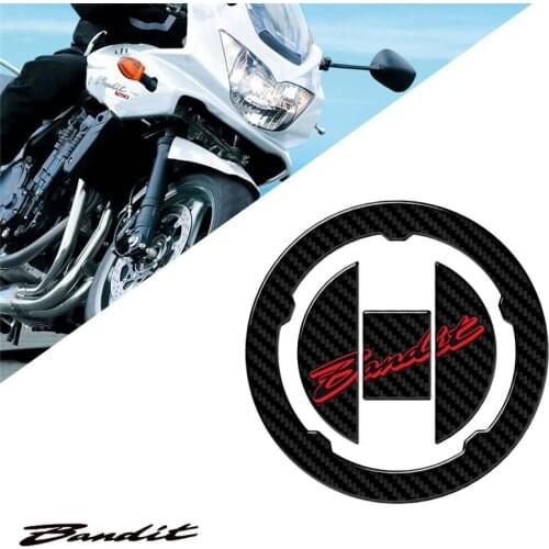 Tank Cap Cover Pad Sticker Motorcycle Fuel Cap Protector Decals For Suzuki Bandit 1250S 2007 2008 2009 3D Carbon-look