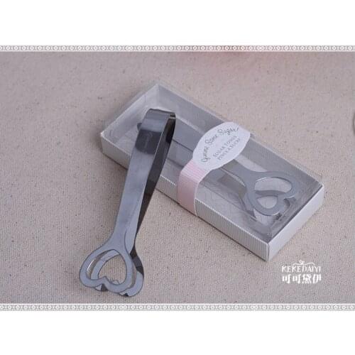 FREE SHIPPING Gimme Some Sugar Stainless-Steel Heart-Themed Sugar Tongs (set of 200 boxes)