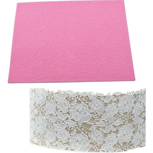 Large Rose Silicone Mold Lace Mat Fondant Cake Decorating Tool Chocolate Gumpastes Sugarcraft Moulds
