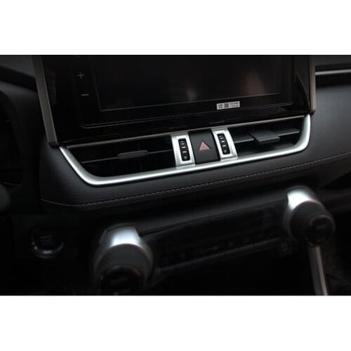 For Toyota RAV4 2019 2020 ABS Interior Middle Center Console Air Condition Vent Outlet Cover Trim Interior modification