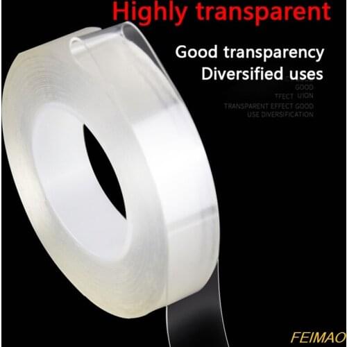 Nano Magic Adhesive Tape Double Sided Reusable Transparent Acrylic Waterproof