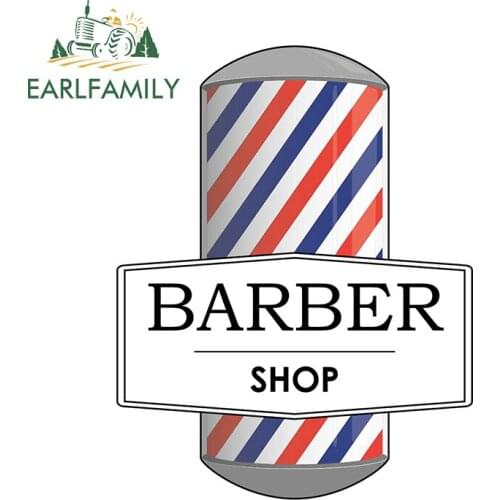 EARLFAMILY 13cm x 10.1cm for Barber Shop RV Car Stickers Waterproof Decal Car Refrigerators Funny Graffiti Sticker Scratch-Proof