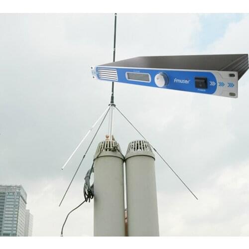 FMUSER FU CZH-T501 50W Radio Audio Wireless FM Transmitter+ GP100 1/4 wave antenna with cable KIT for Drive-in Church