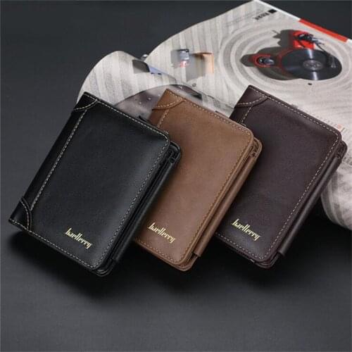 Guarantee Mens Short Wallet Bifold Card Holders For Men Casual Portable Coin Purse NewLeather Male Cash Clutch Bag