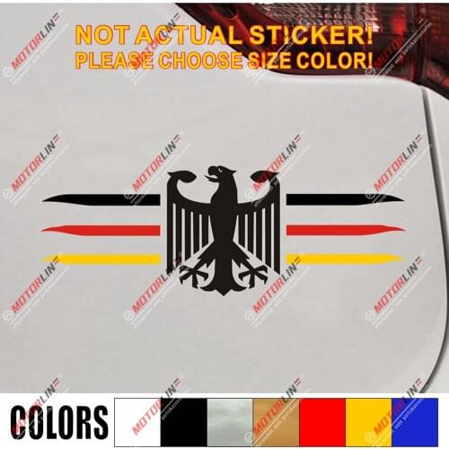 German Eagle Flag Stripes Germany Decal Sticker Car Vinyl coat of arms pick size