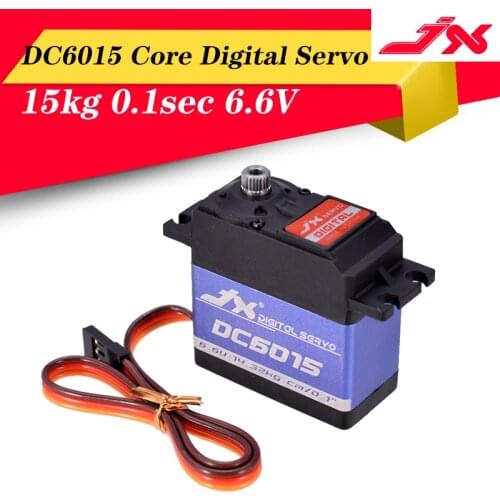 JX Servo DC6015 15kg 0.1sec 6.6V Aluminium Shell Metal gear Core Digital Standard for RC Car Crawler