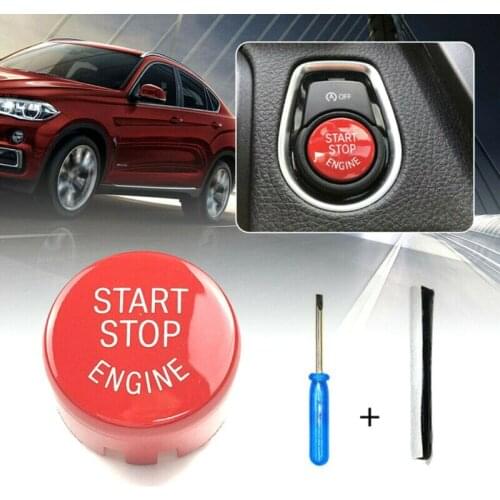 Car Start Stop Engine Button Switch Cover For BMW F20 F30 F10 F01 F25 Durable Red Start Stop Engine Switch Button Cover