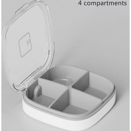 1PCS Medicine Tablet Dispenser Organizer Pill Box Splitters Organizer Pill Case Four grid Compartment Travel Pill Box Organizer