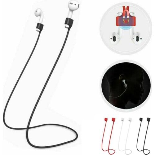 Magnetic Anti-loss Rope For Airpods 1/2/pro Lanyard Rope Silicone Multicolor 55cm Soft J5O5