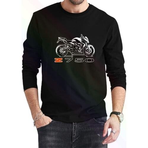 Fashion Summer Style Z 750 Logo Classic Black T-Shirt 2021 Newest Summer Mens Long Sleeve Popular Tees Shirt Tops Novel Unisex