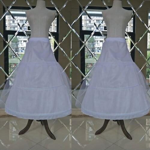 3 Hoop Petticoats for Wedding Bridal Gown Dress White Bride Underskirt