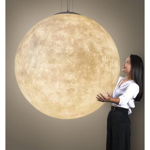 Nordic creative moon lamp ball lamp pendant lights Lunar light romantic art restaurant living room bedroom shop decorative lamp