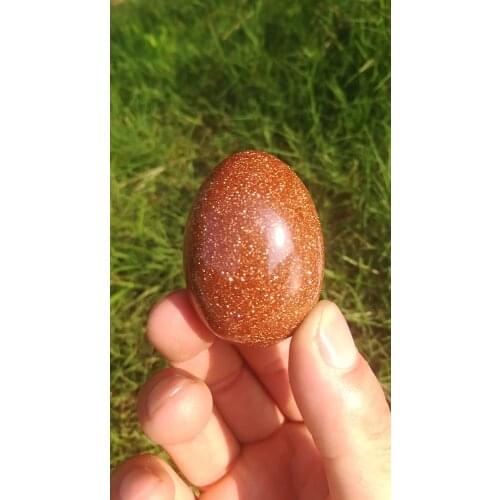 New arrivals naturally form quartz massage crystals in the form of golden sand stone egg reiki therapy as a gift