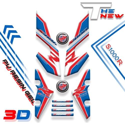 New Motorycle Reflective 3D Gel Front Rear Tank sticker Fairing Number Board Protector for BMW S1000RR S1000 R 2017