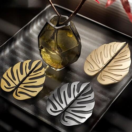 HXS Luxury Black Gold Leaves Creative Cabinet Pulls Drawer Knobs Leaf Handle Wardrobe Kitchen Door Handles for Furniture Handles