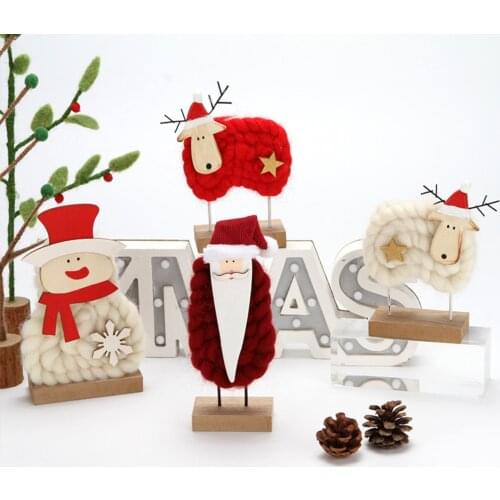 Christmas Dolls Santa Claus Snowman Elk Toys Xmas Figurines Christmas Gift for Kid Red Xmas Tree Ornament