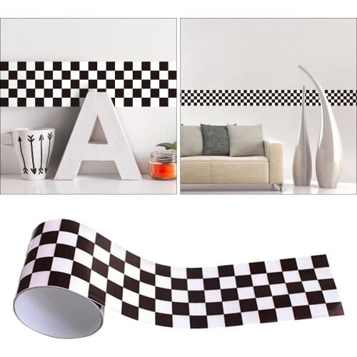 Modern Wall Decal Roll Wall Sticker Self-Adhesive Mosaic Piano Keys Wall Art Paper Borders for Home Decor Living Room Bedroom