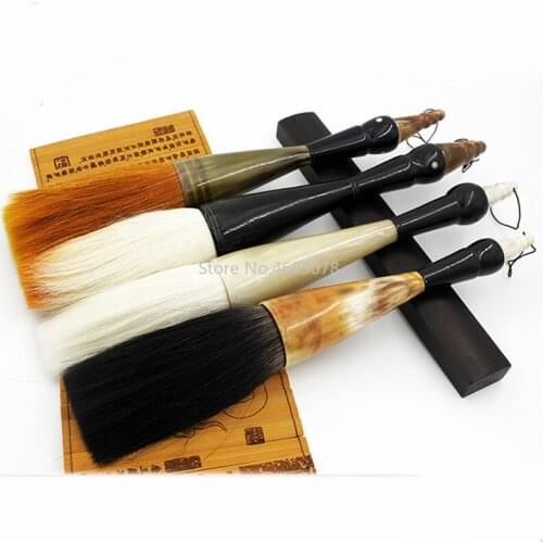 Ultra Large Ox horn Hopper-shaped Brush Writing Brushe Long Bucket Pen Regular Script Festival Couplets Painting Calligraphy Pen