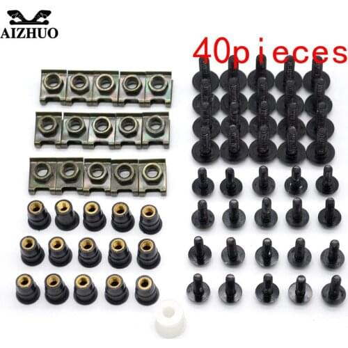 Universal Motorcycle Accessories Aluminum Windscreen Fairing Bolts Nuts Screws for yamaha honda suzuki ducati bmw kawasaki