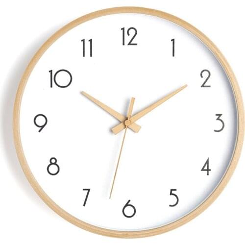 Japanese Wall Clock Modern Design Living Room Modern Simple Northern Solid Wood Large Decorative Relol Para Casa Home Decor Bb50