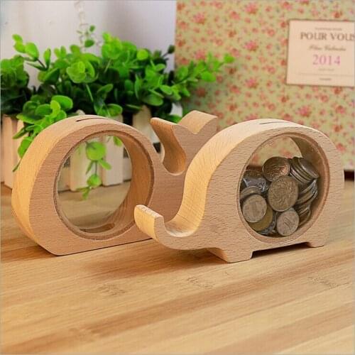 ZJMZYM Wooden Piggy Banks For Money