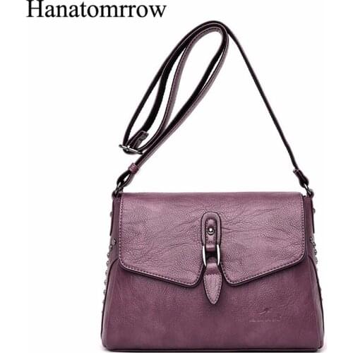 Famous Brand Women Handbags Pu Leather Soft Ladies Shoulder Bags High Quality Ladies Purses And Handbags
